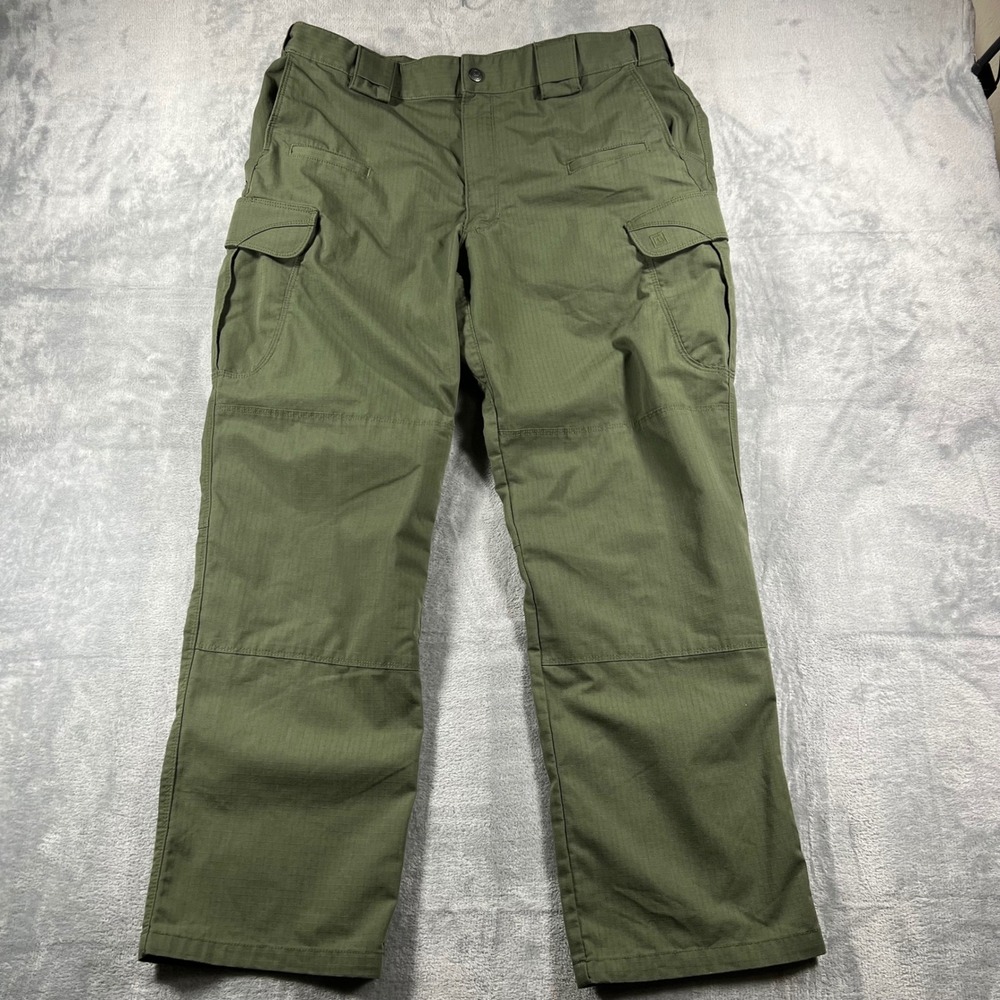 5.11 Tactical Mens Green Ripstop Cargo Pants 36x30 Utility Work Trousers